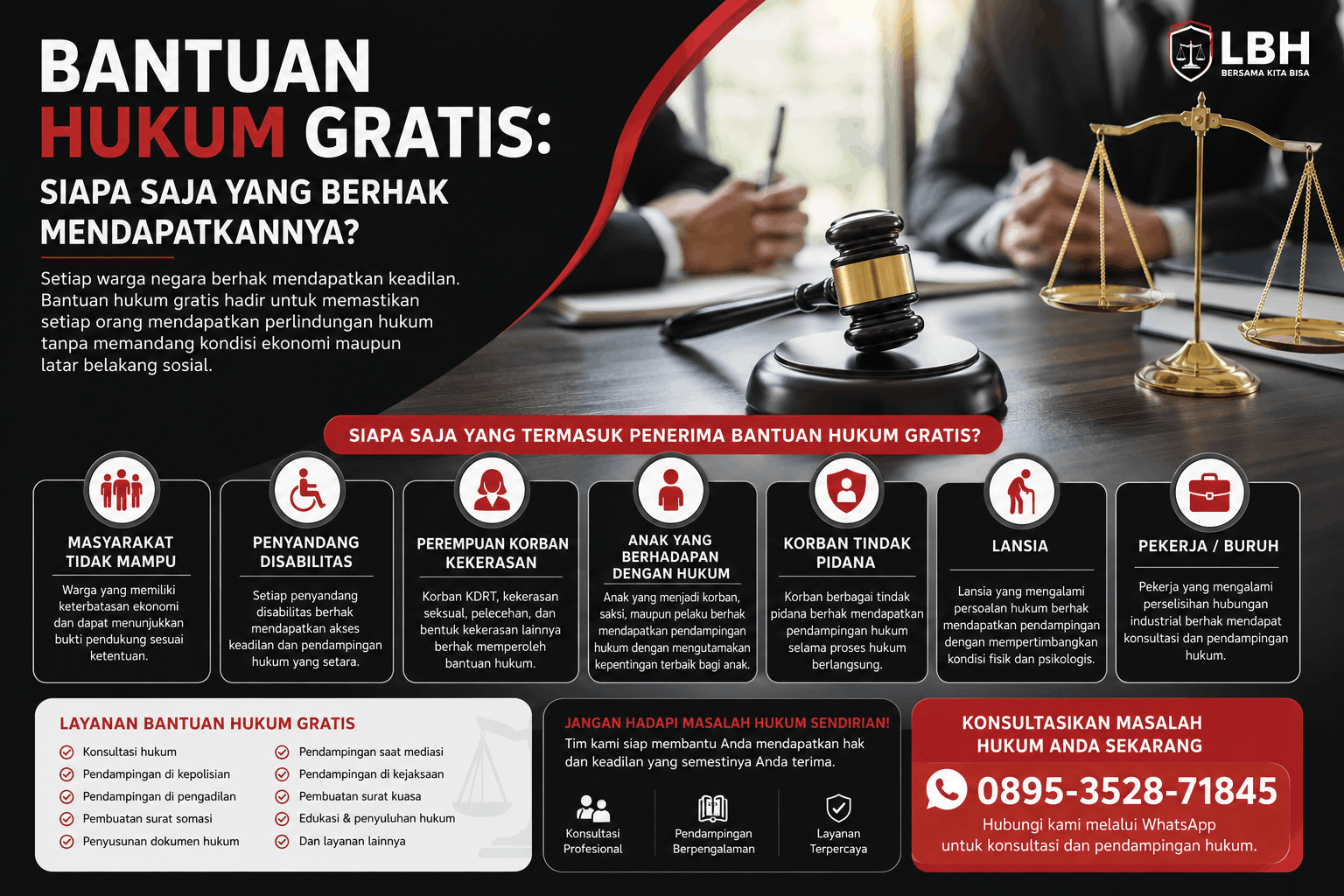 Bantuan Hukum Gratis: Siapa Saja yang Berhak Mendapatkannya?
